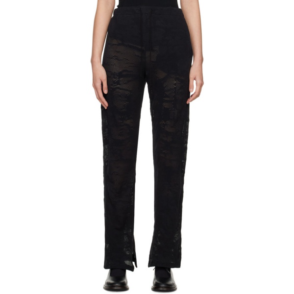  Ys Black Graphic Trousers 241731F087008