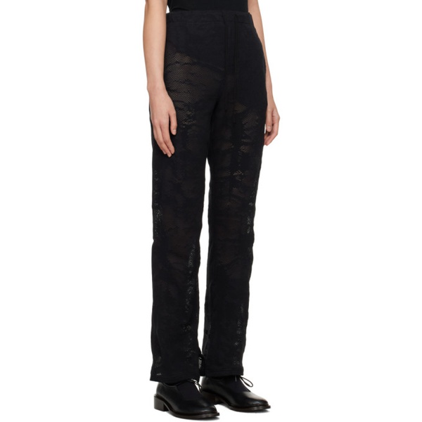  Ys Black Graphic Trousers 241731F087008