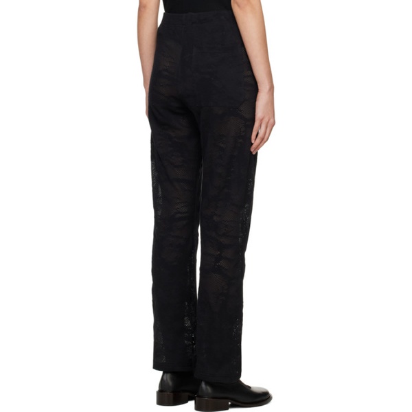  Ys Black Graphic Trousers 241731F087008