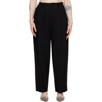 Ys Black Double Tucked Trousers 241731F087017