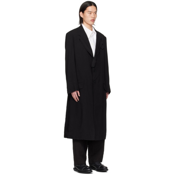  Ys For Men Black Single-Breasted Coat 241139M176000