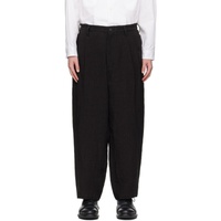 Ys For Men Black Pleated Trousers 241139M191000