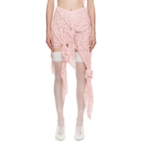 유한 왕 Yuhan Wang Pink Knot Midi Skirt 232053F088001