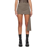 유제피 Yuzefi Gray Asymmetric Miniskirt 231899F090001