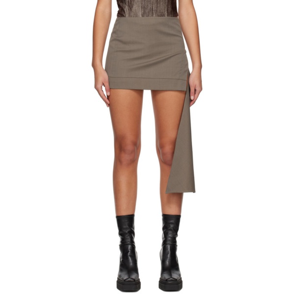  유제피 Yuzefi Gray Asymmetric Miniskirt 231899F090001