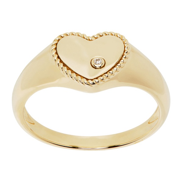  Yvonne Leon Gold Baby Chevaliere Coeur Ring 241590F011029