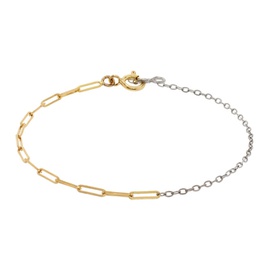 Yvonne Leon White Gold & Gold Solitaire Bracelet 241590F007001
