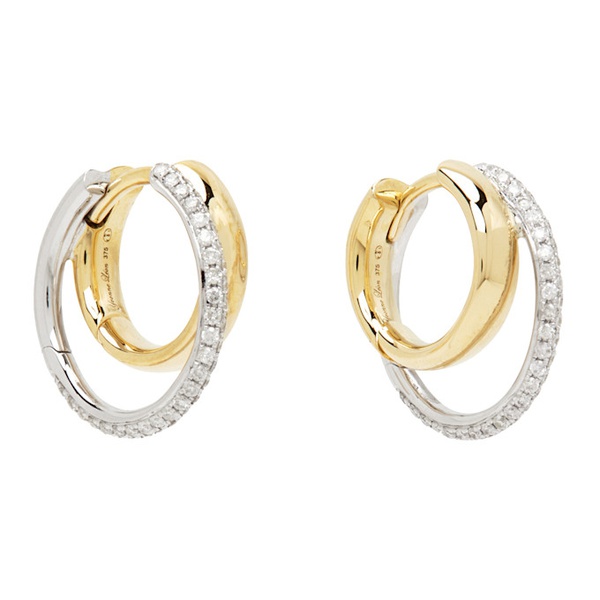  Yvonne Leon White Gold & Gold Decalees Earrings 241590F009002