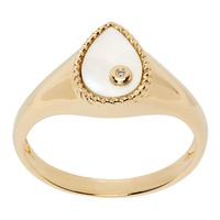 Yvonne Leon Gold Baby Chevaliere Ring 242590F011002