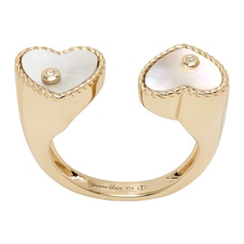 Yvonne Leon Gold Toi & Moi Coeur Ring 242590F011022