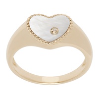 Yvonne Leon Gold Baby Chevaliere Coeur Ring 242590F011007
