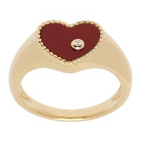 Yvonne Leon Gold Baby Chevaliere Coeur Ring 242590F011008