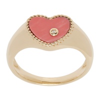 Yvonne Leon Gold Baby Chevaliere Coeur Ring 242590F011012