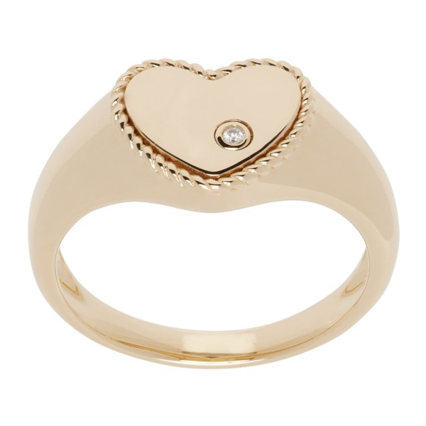  Yvonne Leon Gold Baby Chevaliere Coeur Ring 242590F011021