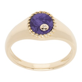 Yvonne Leon Gold Baby Chevaliere Ovale Ring 242590F011003