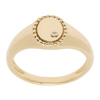 Yvonne Leon Gold Baby Chevaliere Ovale Ring 242590F011020
