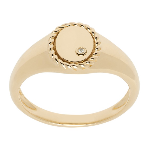  Yvonne Leon Gold Baby Chevaliere Ovale Ring 242590F011020