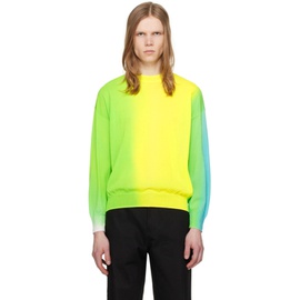 ZANKOV Yellow & Green Gradient Sweater 241637M201002