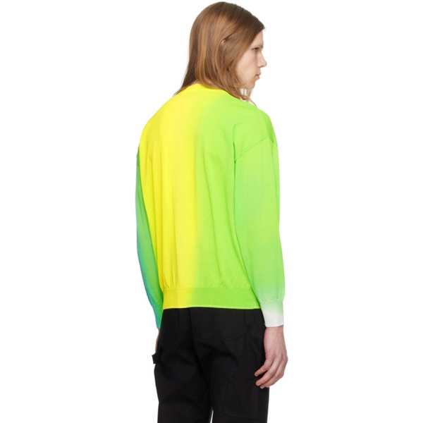  ZANKOV Yellow & Green Gradient Sweater 241637M201002