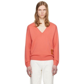 ZANKOV Pink & Orange V-Neck Sweater 241637M206000