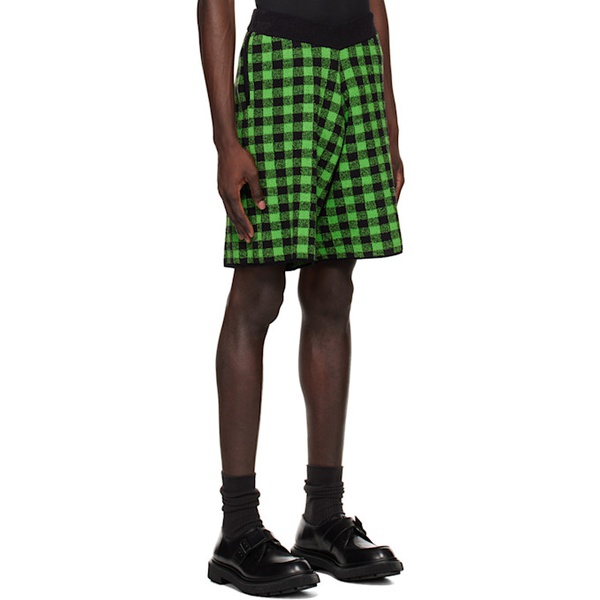  ZANKOV Black & Green Diego Shorts 231637M193006