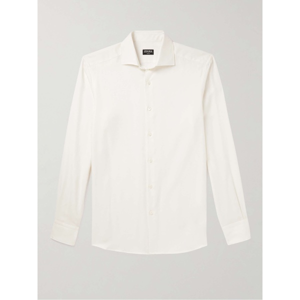  ZEGNA Cotton and Cashmere-Blend Twill Shirt 1647597293332827