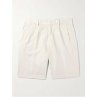 ZEGNA Straight-Leg Pleated Cotton and Linen-Blend Twill Shorts 1647597327686956