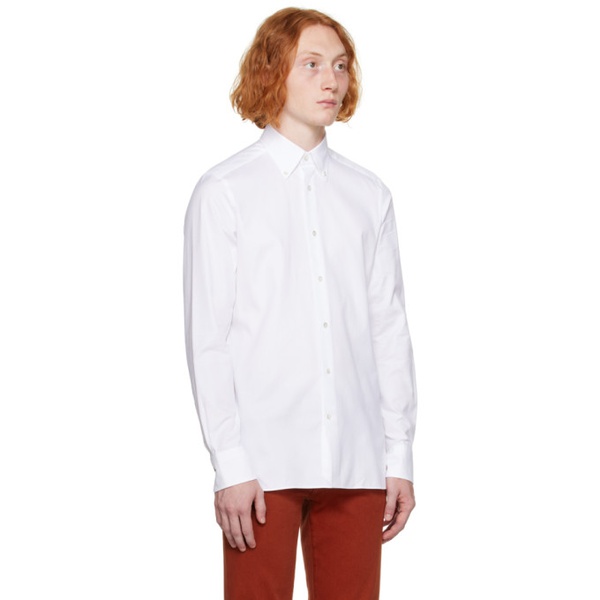  ZEGNA White Button Up Shirt 232142M192015