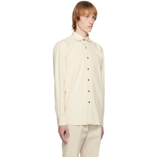  ZEGNA 오프화이트 Off-White Button-Down Shirt 231142M192015