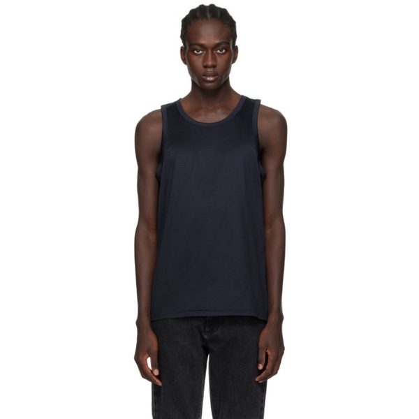  ZEGNA Navy Scoop Tank Top 241142M214000