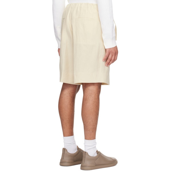  ZEGNA 오프화이트 Off-White Cinch Shorts 241142M193008