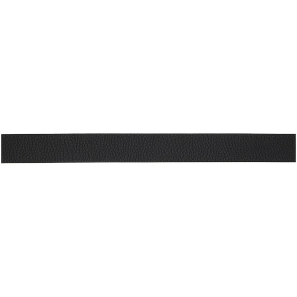  ZEGNA Black Reversible Leather Belt 241142M131010