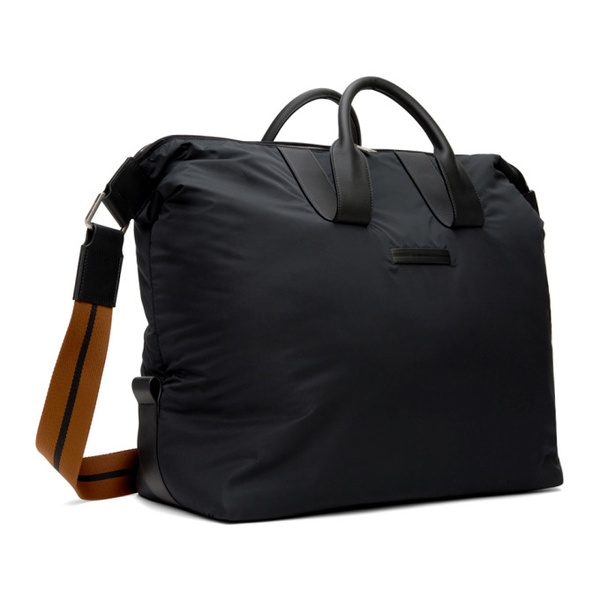 ZEGNA Black Technical Fabric Holdall Duffle Bag 241142M169000