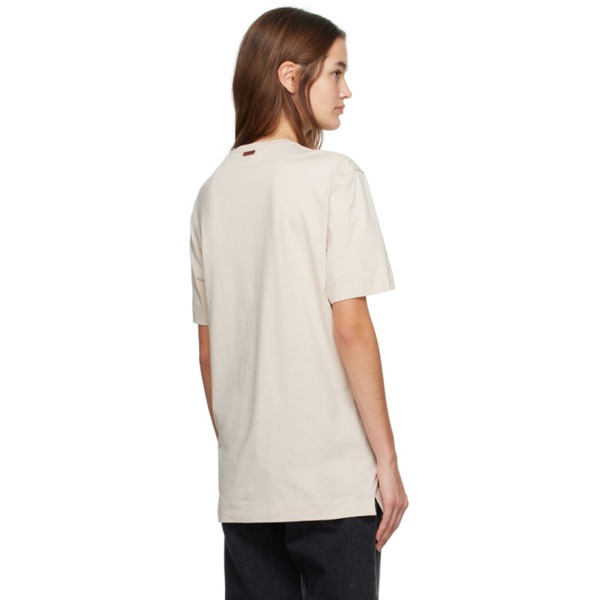  ZEGNA White Embroidered T-Shirt 232142F110001