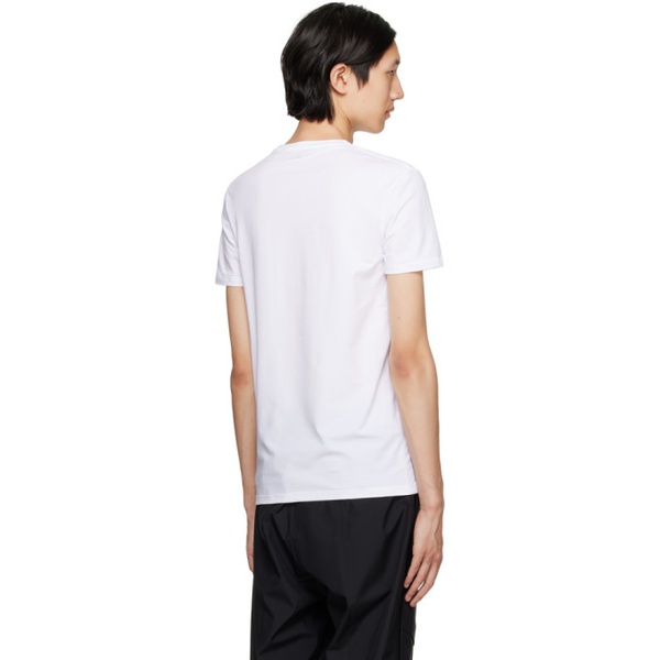  ZEGNA White V-Neck T-Shirt 232142M213013