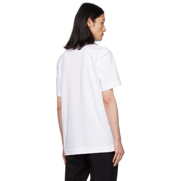  ZEGNA White Embroidered T-Shirt 232142M213003