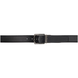 ZEGNA Reversible Black Leather Belt 232142M131007