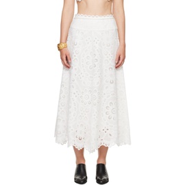 ZIMMERMANN White Ottie Maxi Skirt 242191F093000