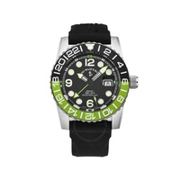 Zeno Airplane Diver World Time Automatic Black Dial Mens Watch 6349GMT-3-A1-8