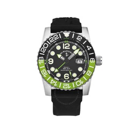 Zeno Airplane Diver World Time Automatic Black Dial Mens Watch 6349GMT-3-A1-8