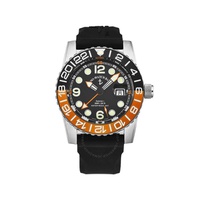 Zeno Airplane Diver World Time Automatic Black Dial Mens Watch 6349GMT-3-A15