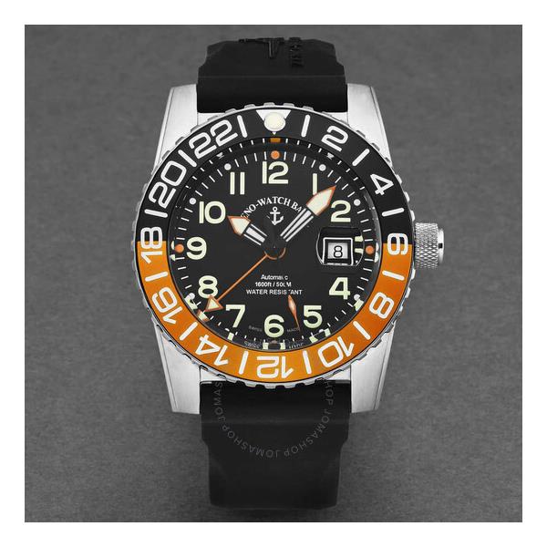  Zeno Airplane Diver World Time Automatic Black Dial Mens Watch 6349GMT-12-A15