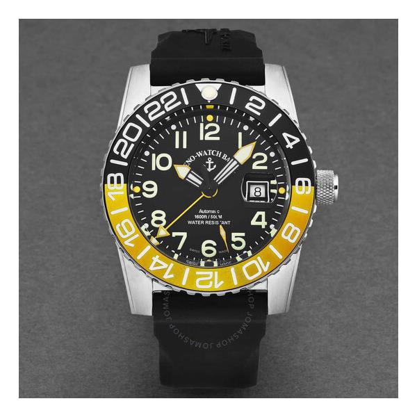  Zeno Airplane Diver World Time Automatic Black Dial Mens Watch 6349GMT-12-A1-9