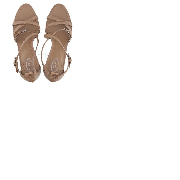 토즈 Tods Womens Leather Sandals Light Tobacco XXW0NJ0C410HS2S812