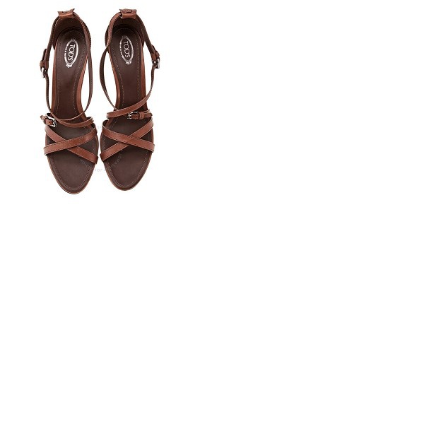 토즈 Tods Womens Leather Sandals Cocoa XXW0NJ0C410D90S801