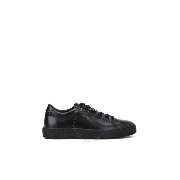 토즈 Tods Mens Black Leather Gommini Sneakers XXM56A0V4307WR9999