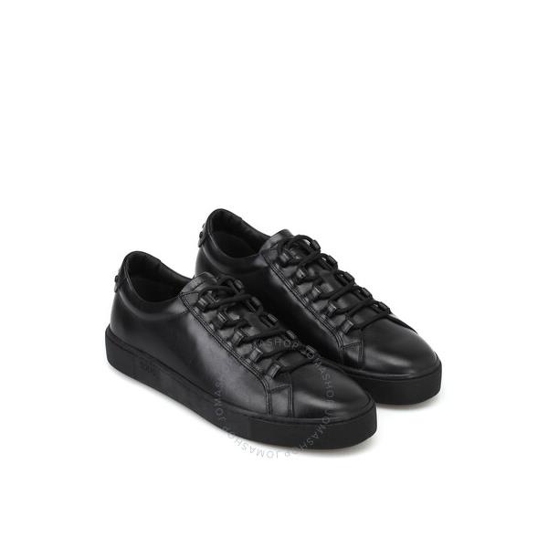 토즈 Tods Mens Black Leather Gommini Sneakers XXM56A0V4307WR9999