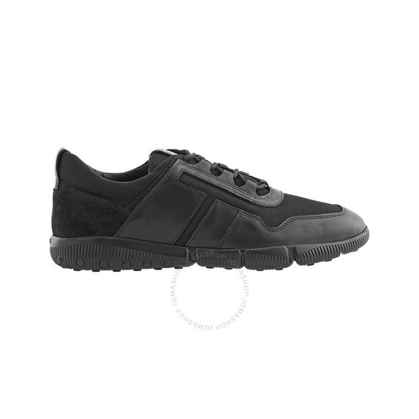 토즈 Tods Mens Black Fabric And Leather Low-Top Sneakers XXM25C0CP50NXMB999