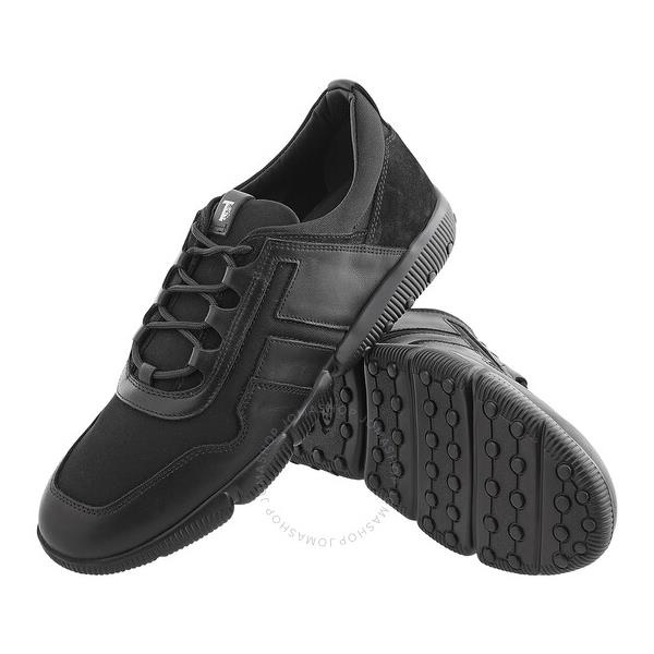 토즈 Tods Mens Black Fabric And Leather Low-Top Sneakers XXM25C0CP50NXMB999