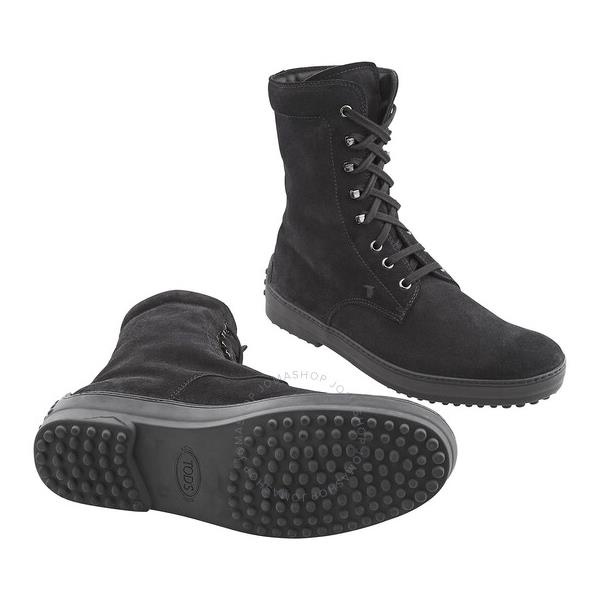 토즈 Tods Mens Black Winter Lace Up Ankle Boots XXM0HW00500RE0B999